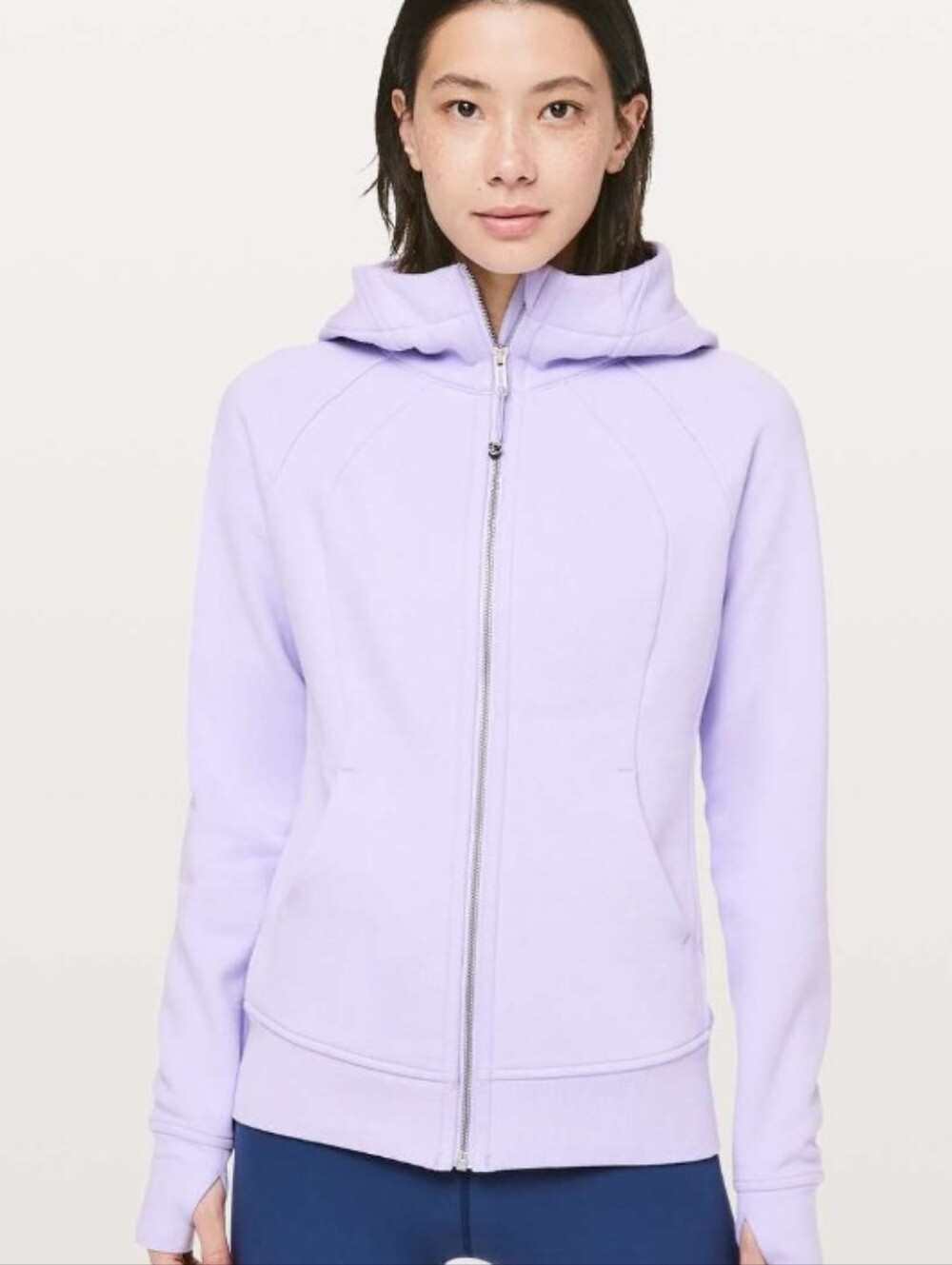 Lululemon Scuba Hoodie *Light Cotton Fleece Sheer Violet Purple W4AWMS Full Zip